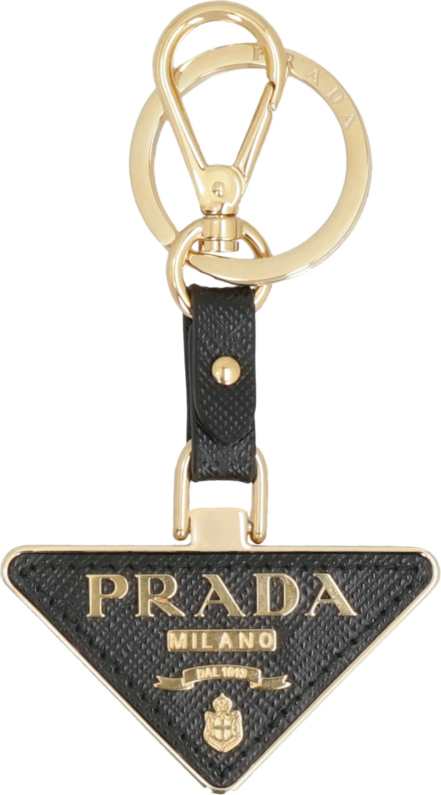 LEATHER KEYRING WITH LOGO