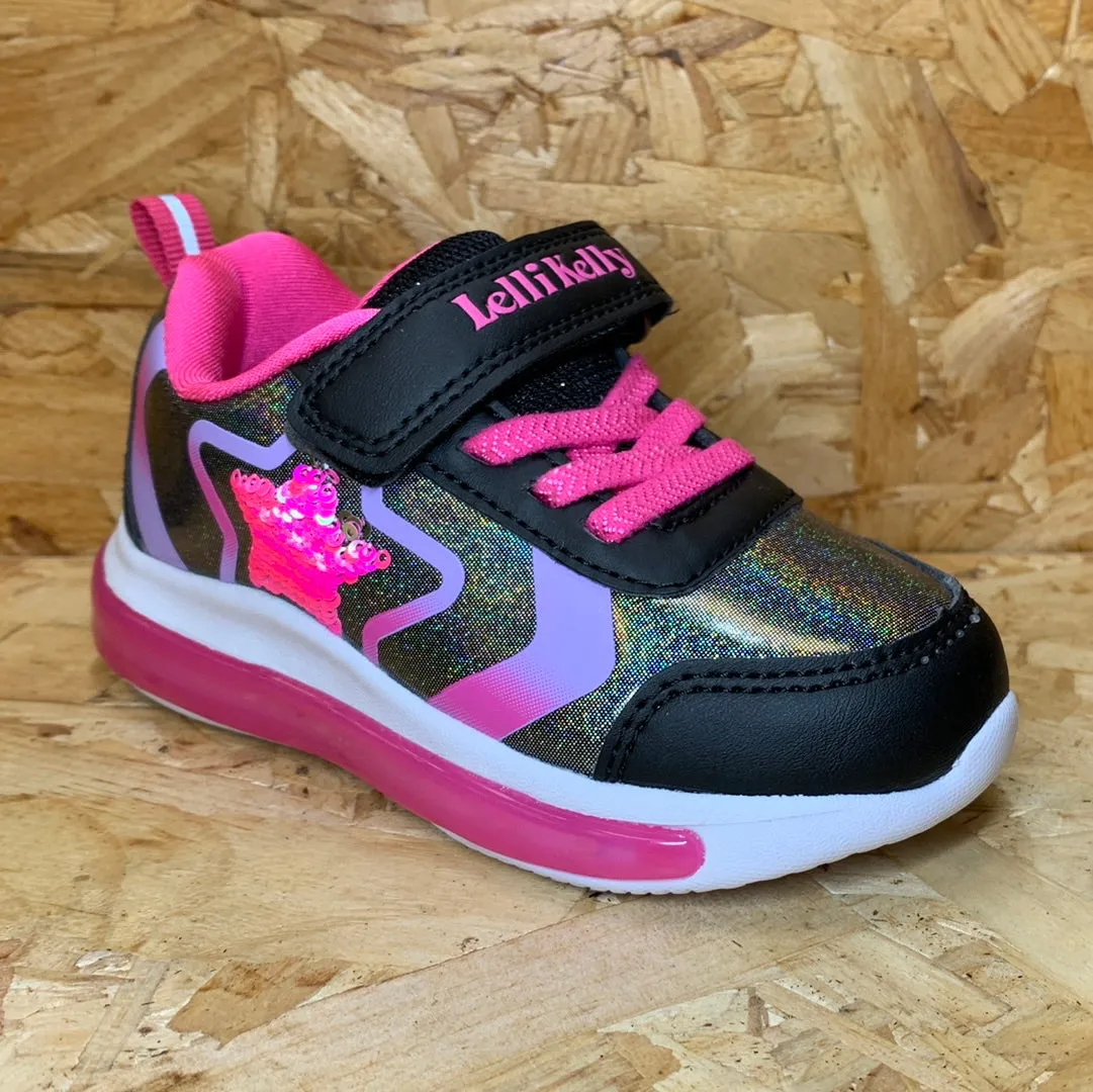 Lelli Kelly Kids Clarissa Light Up Trainer - Black