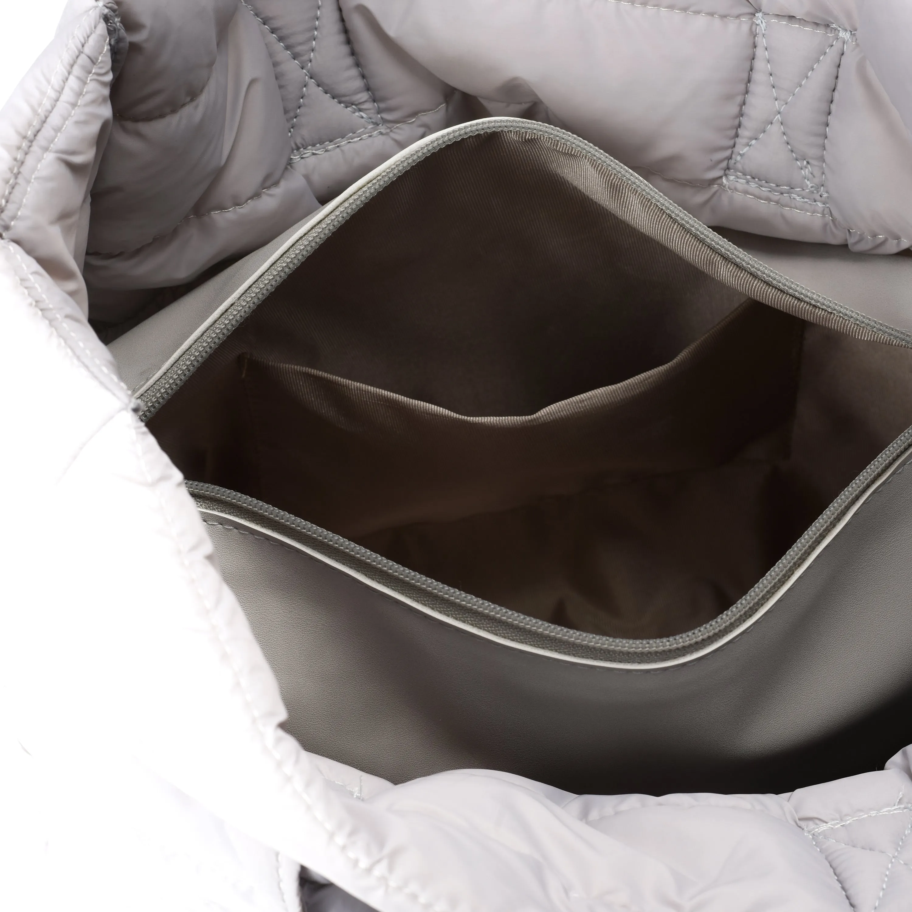 LONG - PUFFER TOTE - GREY