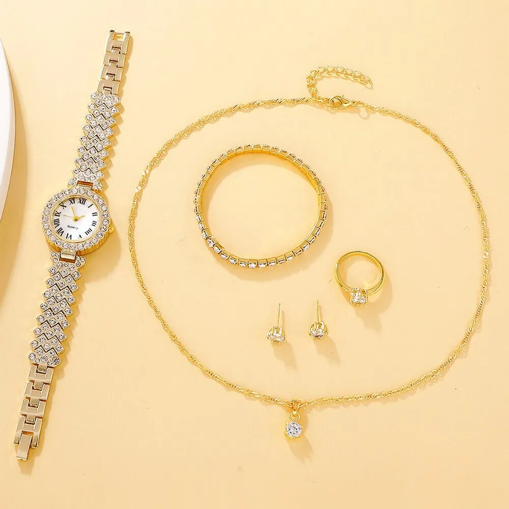 Luxury Rhinestone Women's Watch Set
