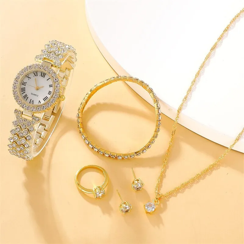 Luxury Rhinestone Women's Watch Set
