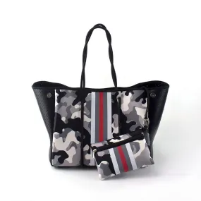 Maddox White Camo Neoprene with Red/Grey/White Stripe