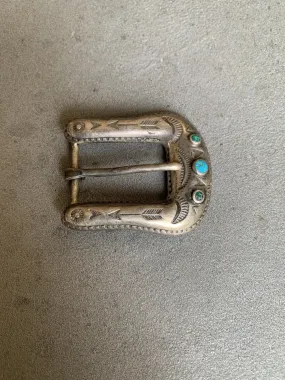 Maisels/Fred Harvey Era Sterling Turquoise Buckle