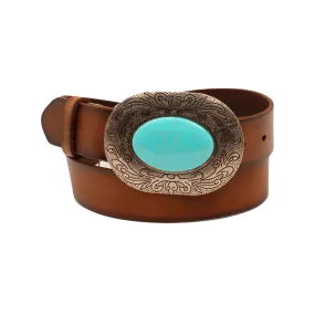 M&f Women's Stained Edge Brown Belt