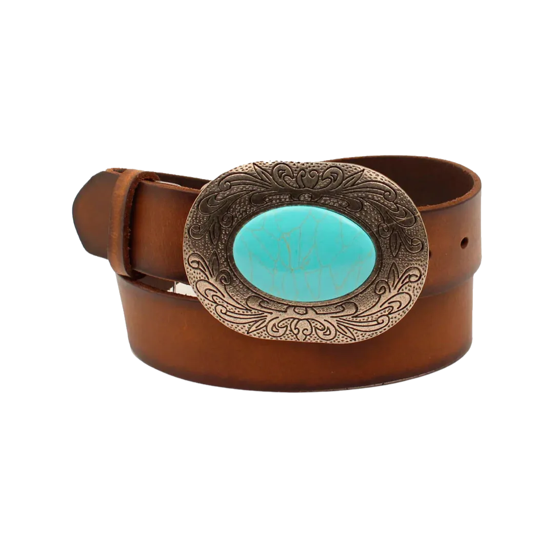 M&f Women's Stained Edge Brown Belt