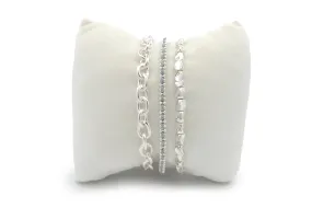 Maui Silver Beaded Stacking Bracelet