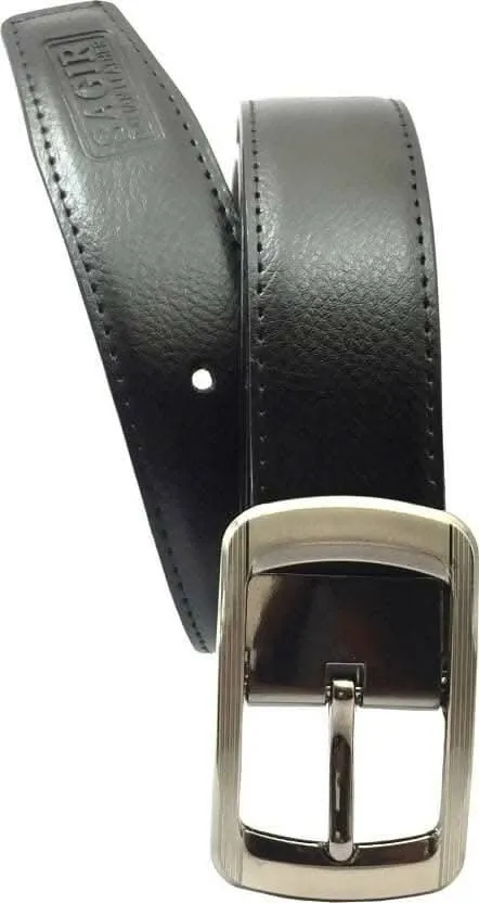 Men Artificial Leather Belt ( Size : 48) (Black)