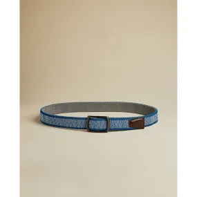 Men Mxz-Kiggle-Marled Elastic Reversible Belt - Blue