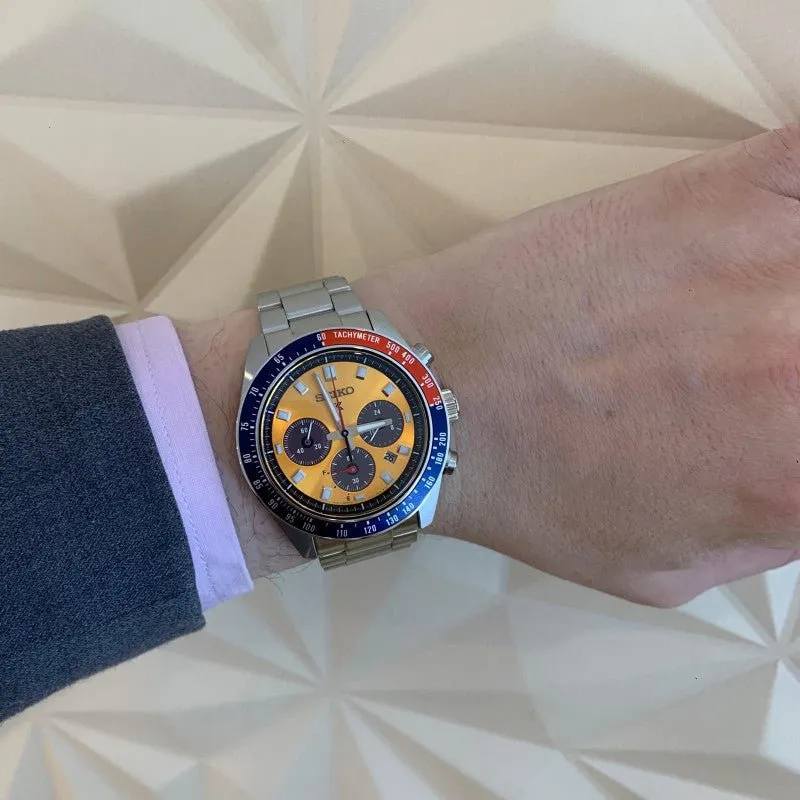 Men's Seiko Watch Orange Dial SSC947