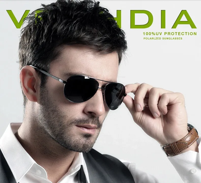 Men's Sunglasses Brand Designer Pilot Polarized Male Sun Glasses