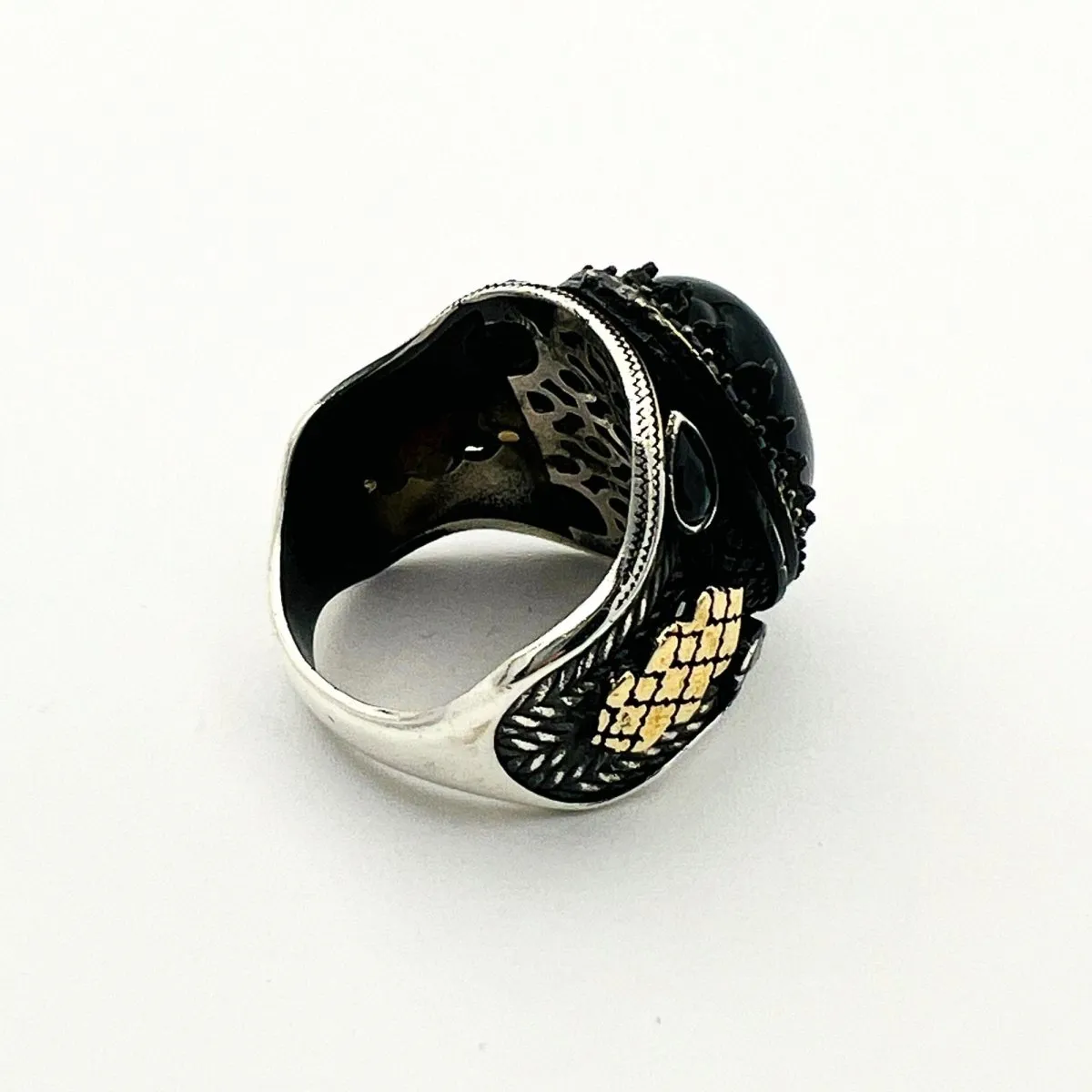 Men's Vintage Onyx Stone Ring
