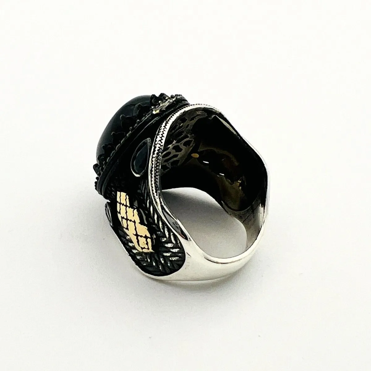 Men's Vintage Onyx Stone Ring
