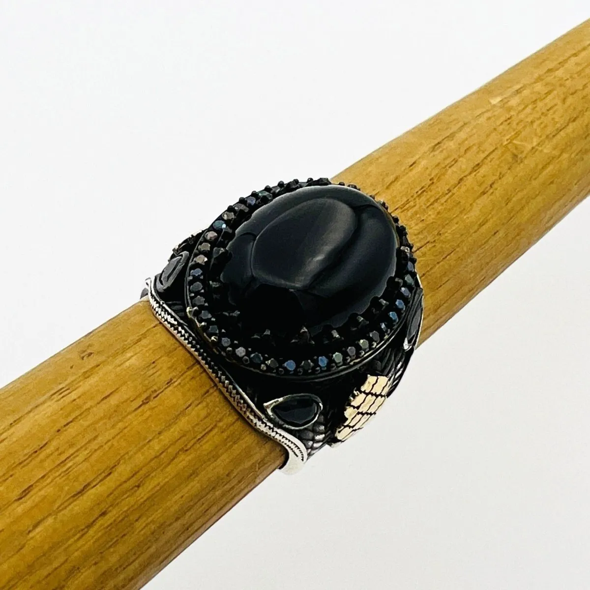 Men's Vintage Onyx Stone Ring