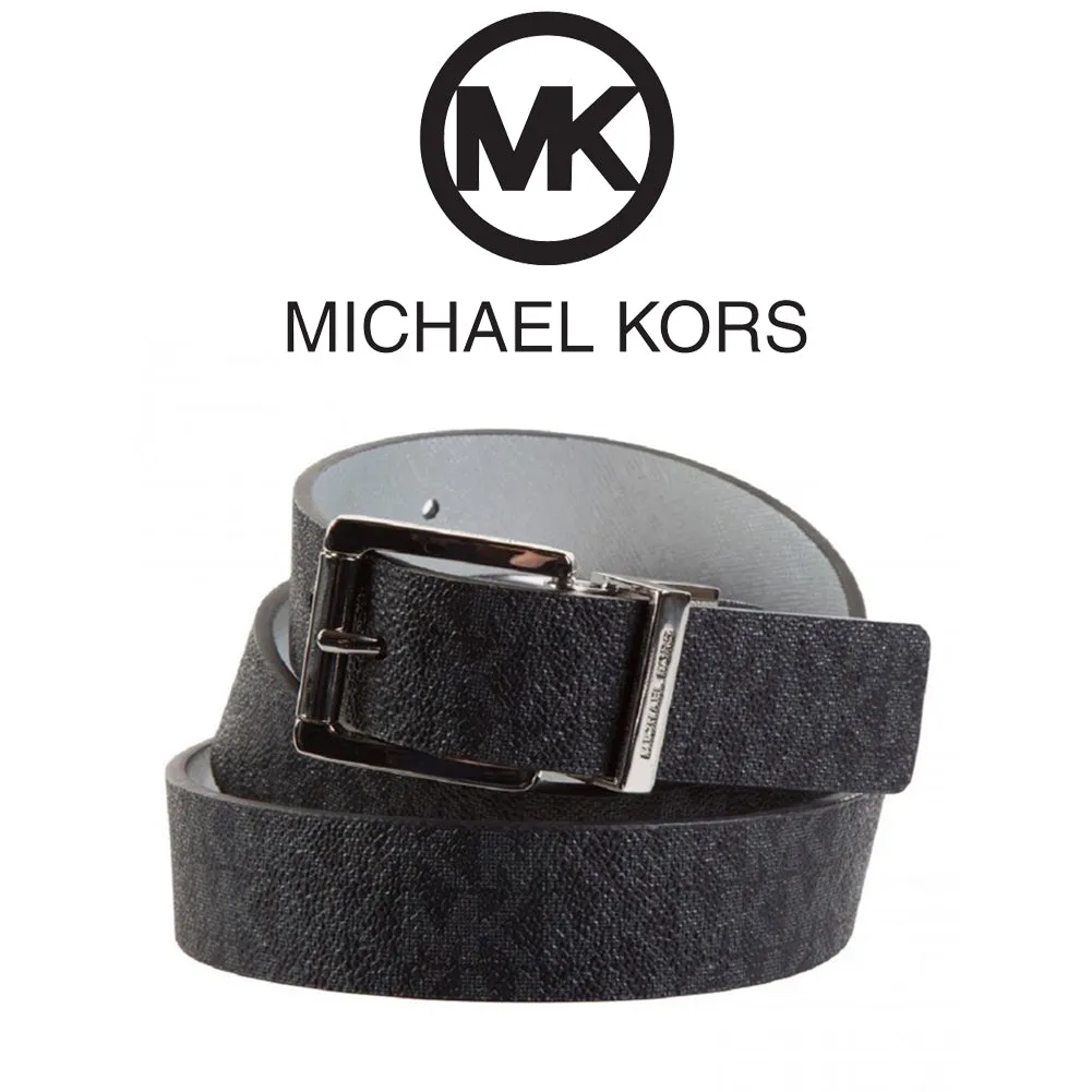 Michael Kors Women's 551508 MK Mignature Twist Buckle Reversible Belt