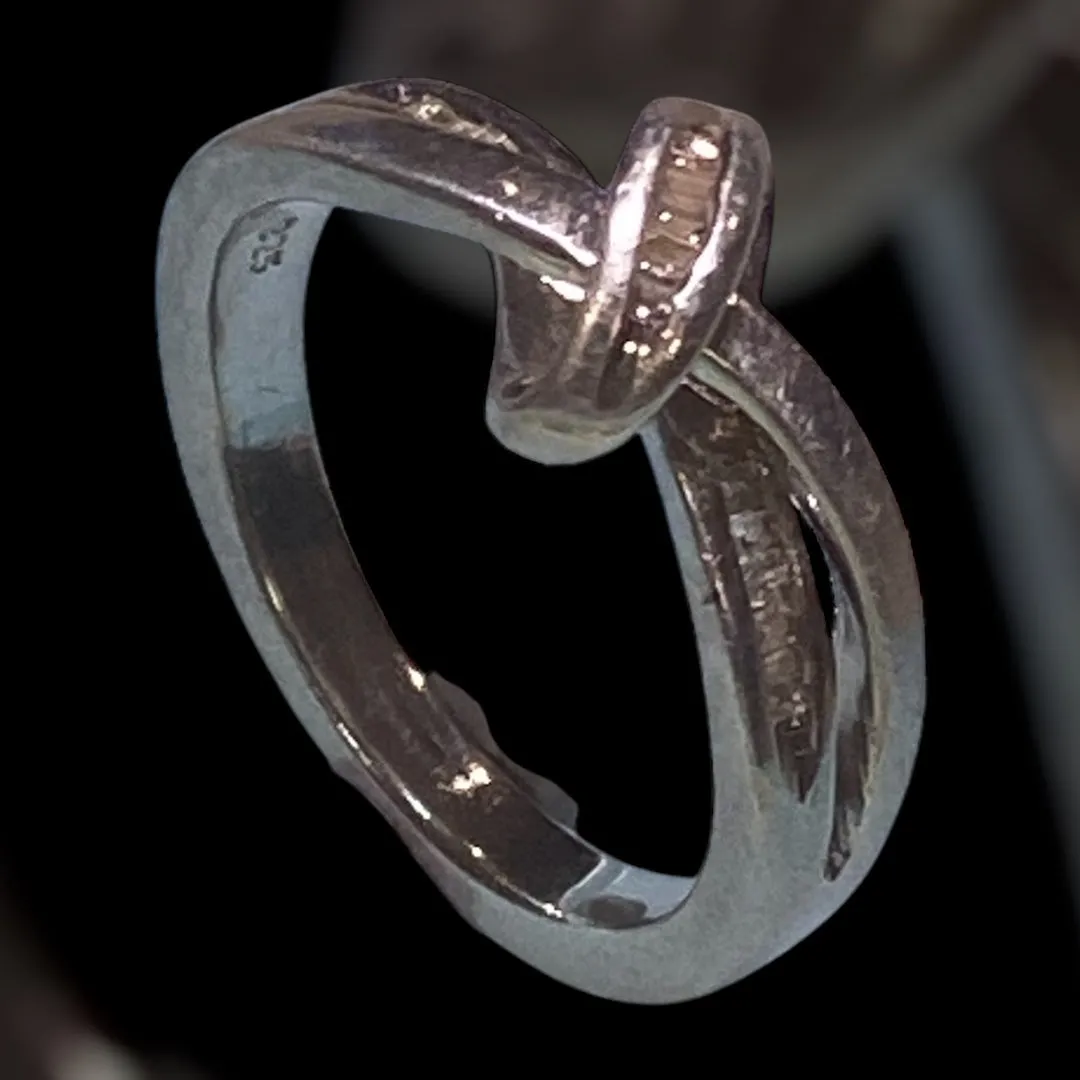 Michael Valitutti Sterling Silver & Baguette Diamond Ring