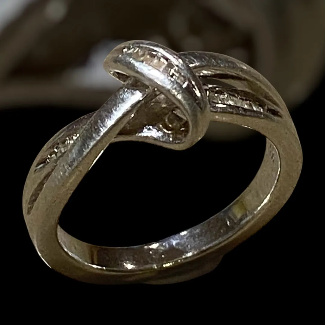 Michael Valitutti Sterling Silver & Baguette Diamond Ring