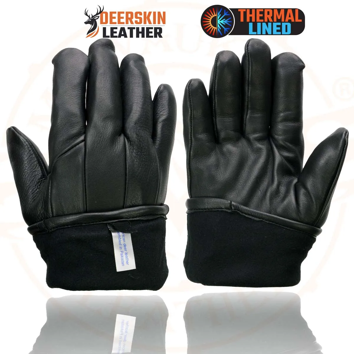 Milwaukee Leather SH864TH Men's Thermal Lined USA Deerskin Black