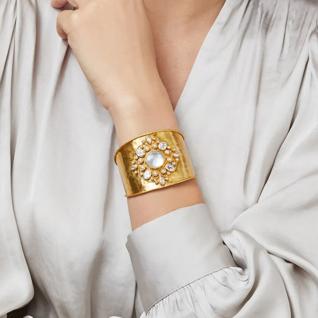 Monaco Statement Cuff Iridescent Clear Crystal