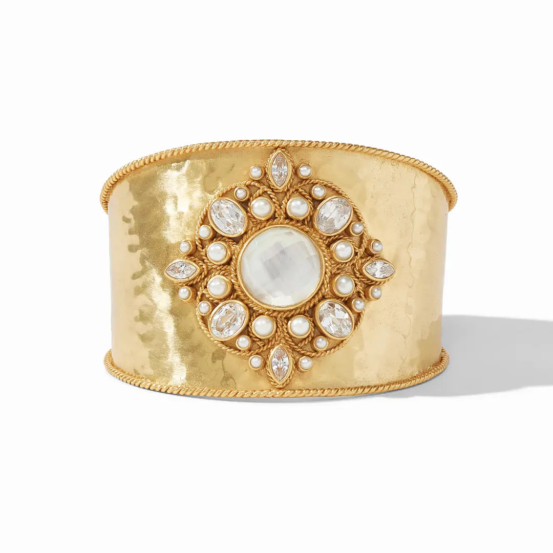 Monaco Statement Cuff Iridescent Clear Crystal