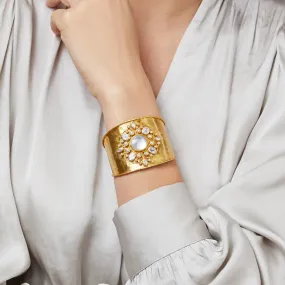 Monaco Statement Cuff Iridescent Clear Crystal