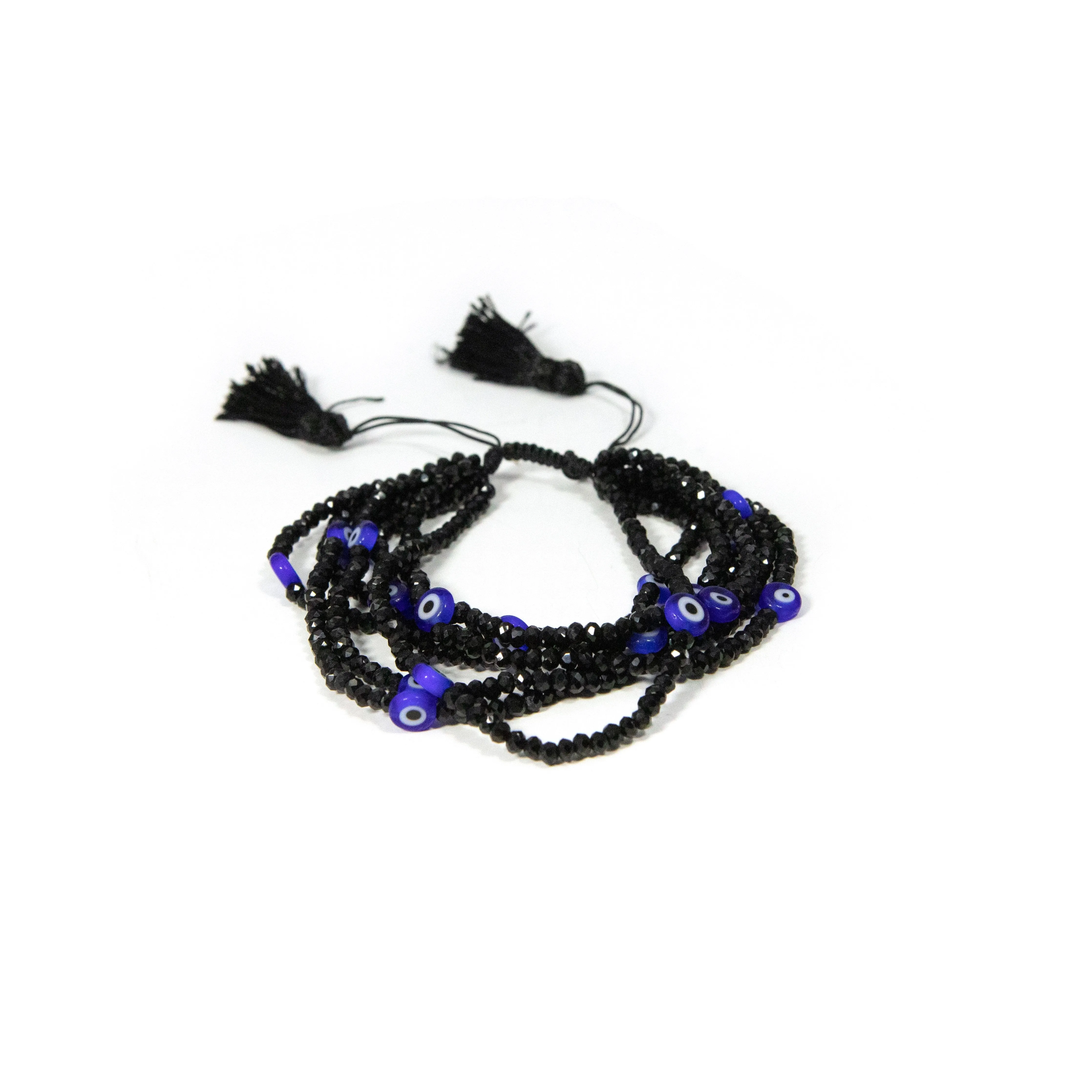 Multi Strand Beaded Evil Eye Bracelet