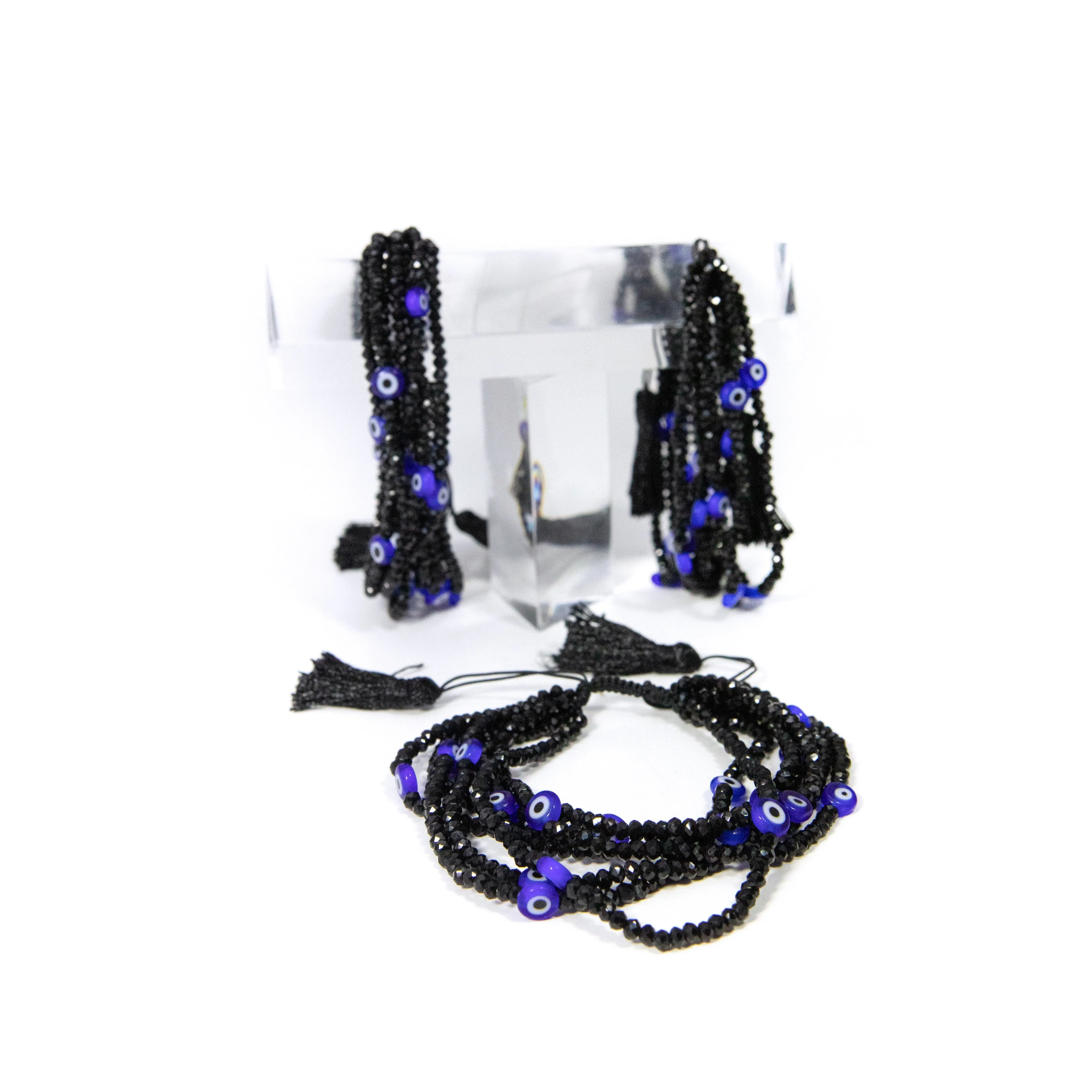 Multi Strand Beaded Evil Eye Bracelet