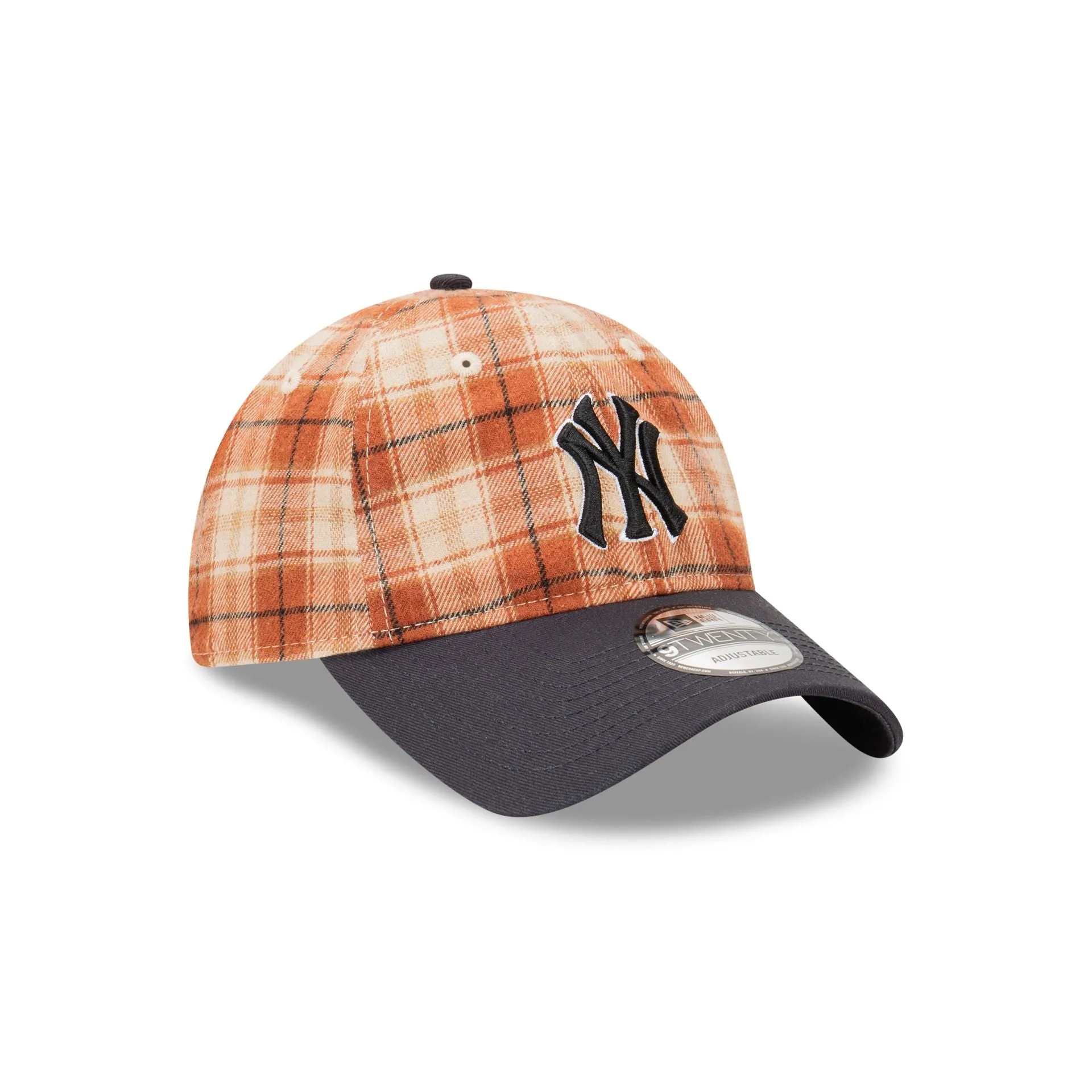 New York Yankees Plaid Two-Tone 9TWENTY Cloth Strap