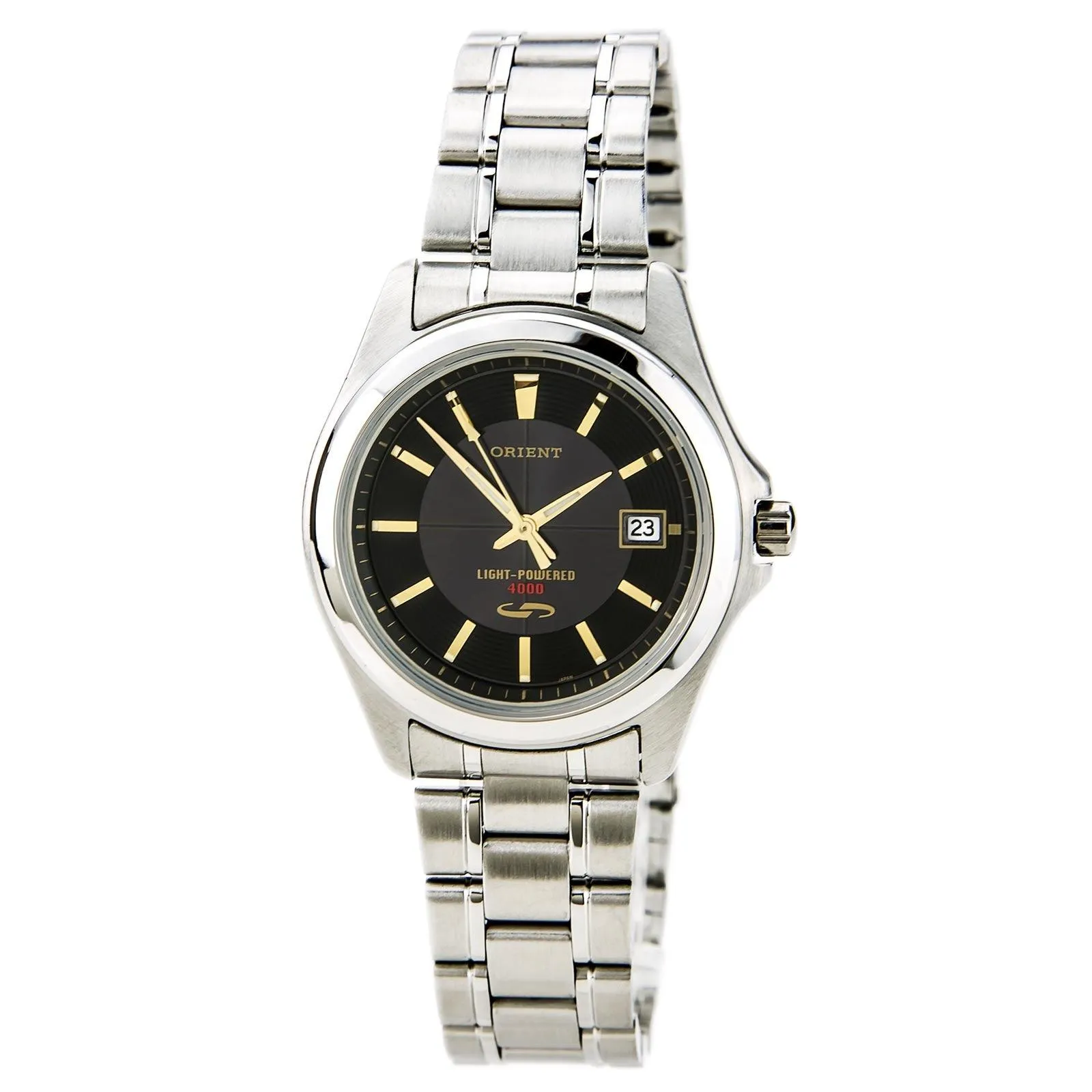Orient PVD09001B Men's Black Dial Stainless Steel Solar Cell Energy Watch