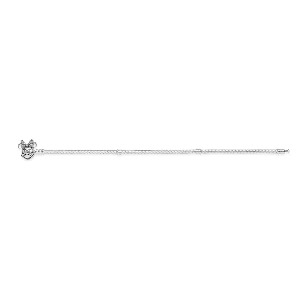 Pandora Disney, Shimmering Minnie Portrait Sterling Silver Bracelet