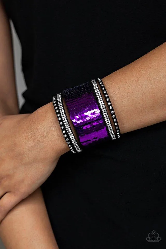 Paparazzi Bracelet ~  MERMAIDS Have More Fun - Purple