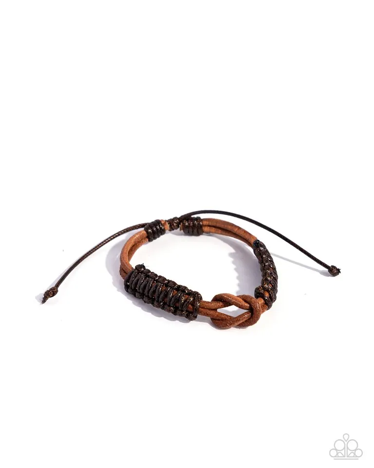 Paparazzi Bracelet ~ Nautical Myth - Brown