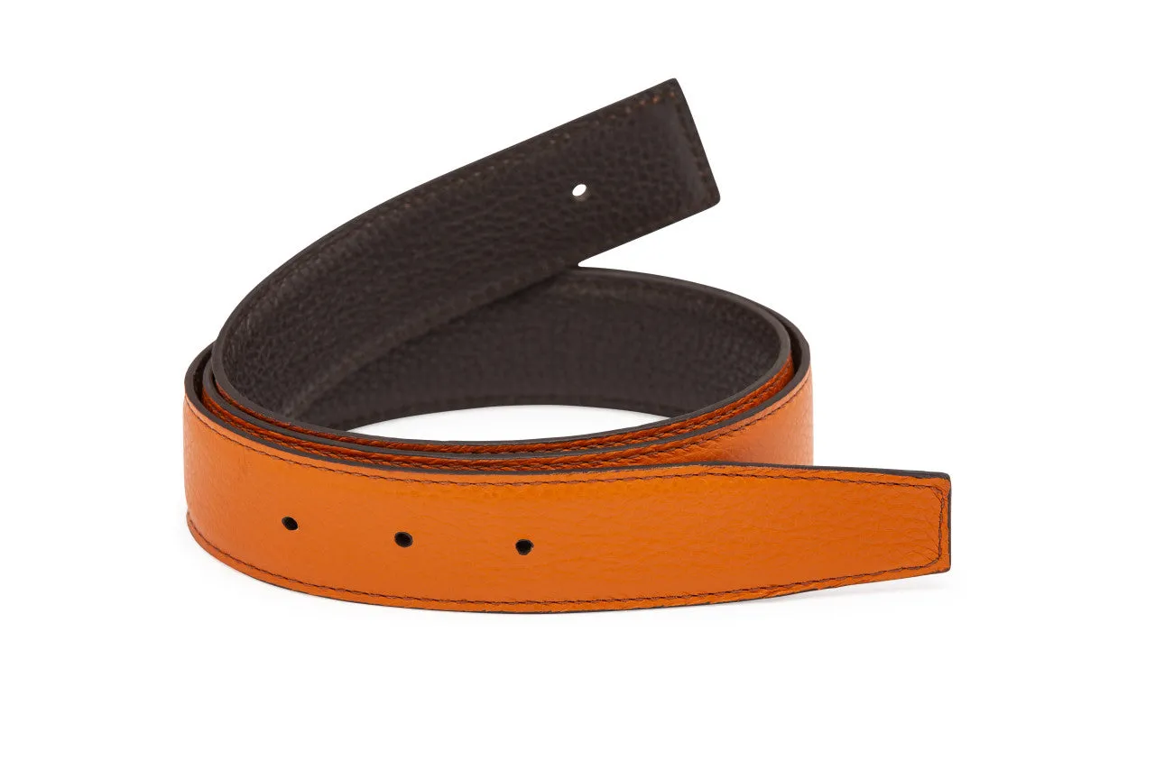 Pebbled Calf Reversible H Strap