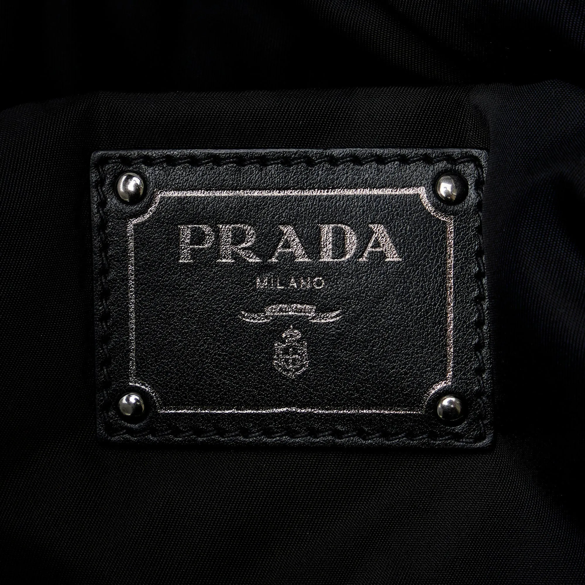 PRADA Tessuto Reversible Leopard Print Satchel