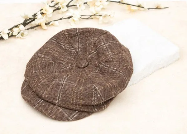 Pretty Girl Plaid Newsboy Caps