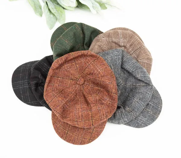 Pretty Girl Plaid Newsboy Caps