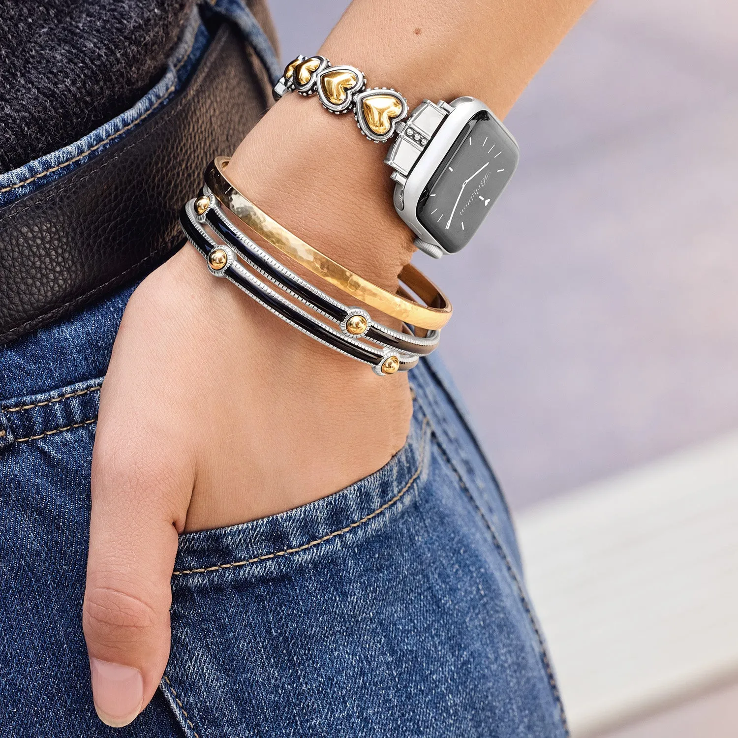 Pretty Tough 2-Tone Heart Watch Band