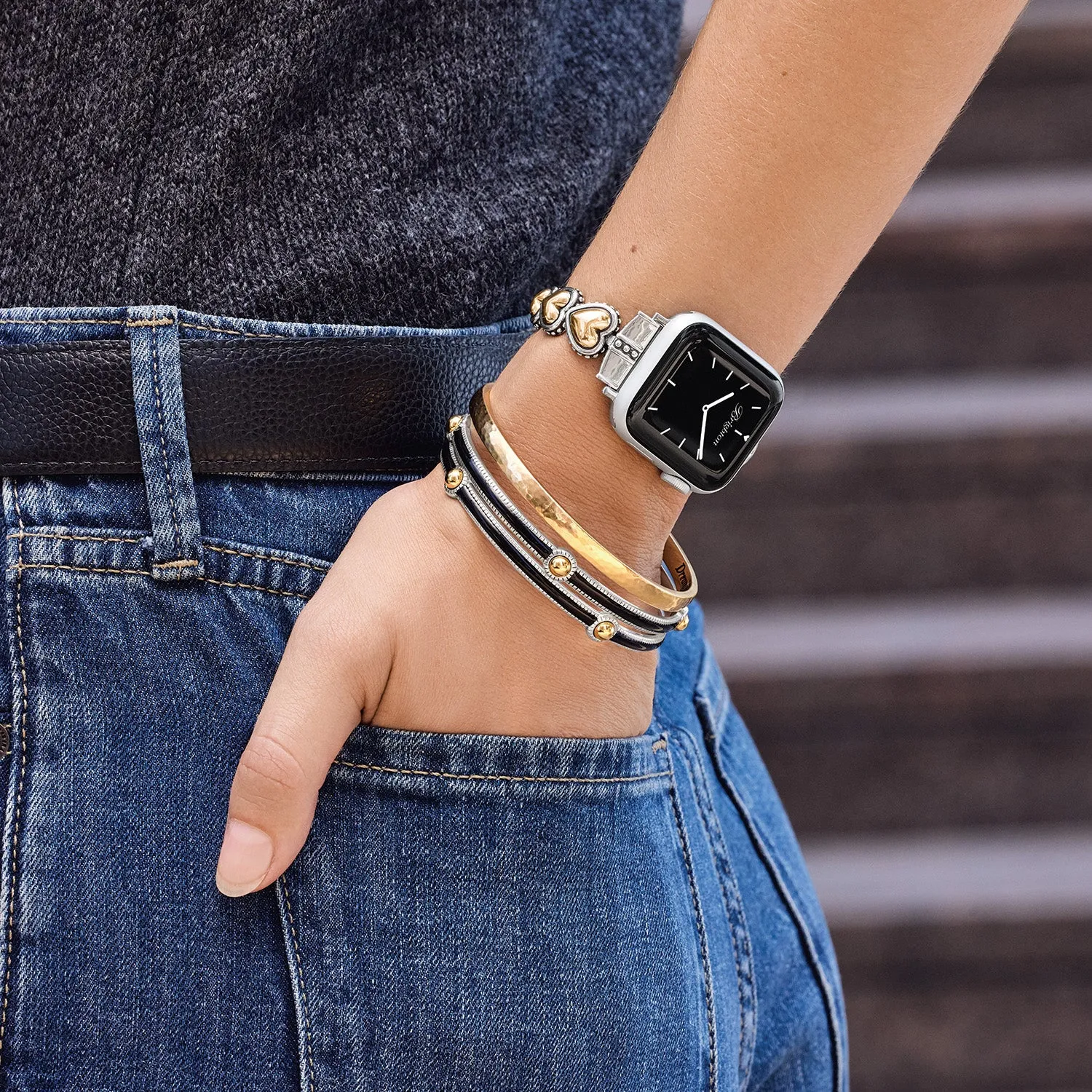 Pretty Tough 2-Tone Heart Watch Band
