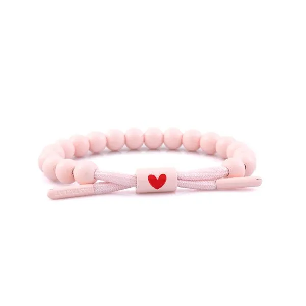 "I Love You" Pink Solid Marbled Bracelet - Available in Two Sizes
