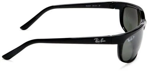 Ray-Ban, Men’s Predator 2 Sunglasses, RB2027, Men’s Polarized Sunglasses, Acetate Frame, Crystal Lenses, 100% UV Protection, Protective Case, 62 mm Lenses