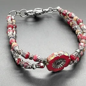 Red Hibiscus Bracelet