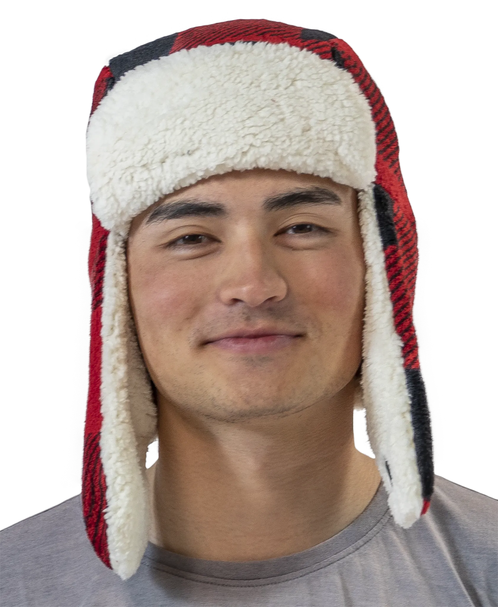 Red Plaid Bomber Cap