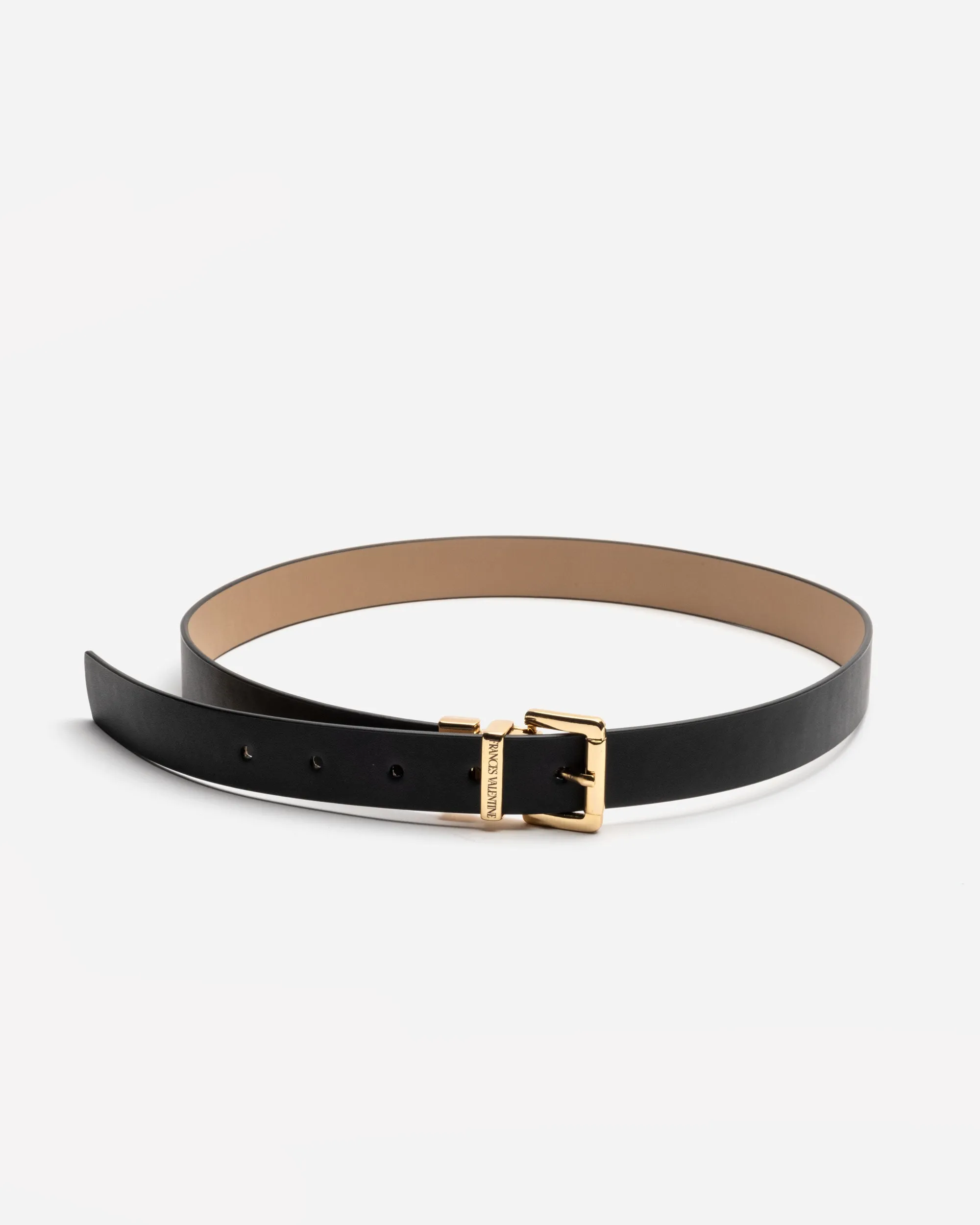 Reversible Square Buckle Nappa Leather Belt