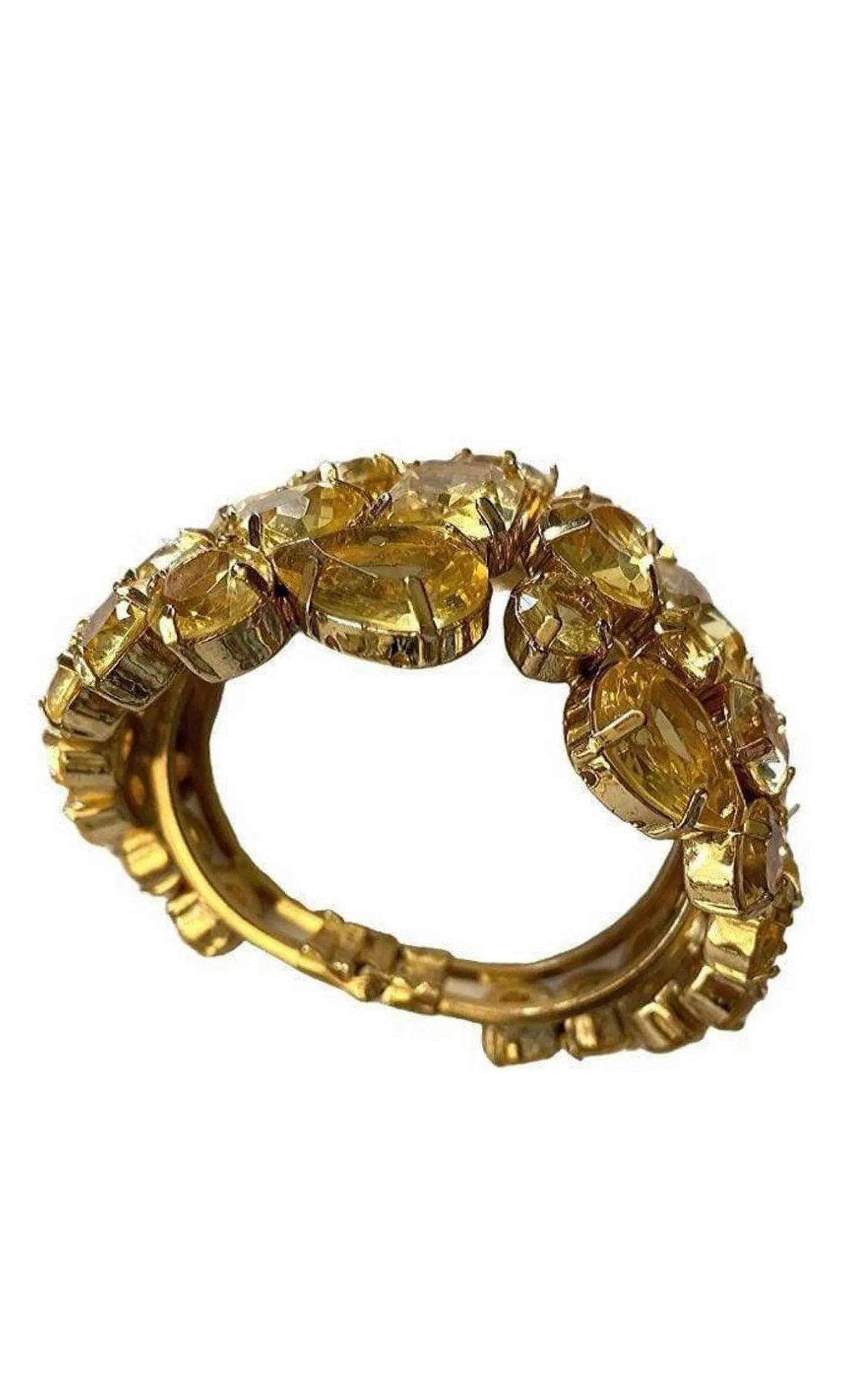 Rhinestone Stone Cuff Bracelet