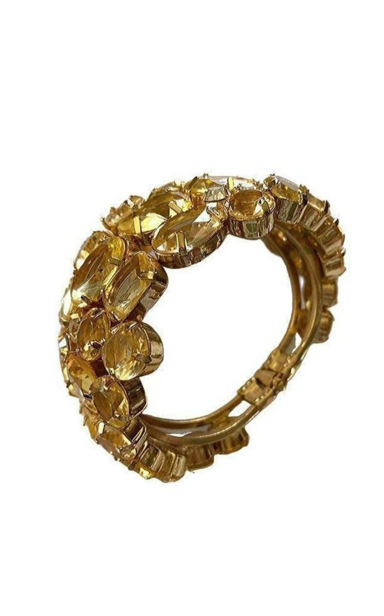 Rhinestone Stone Cuff Bracelet