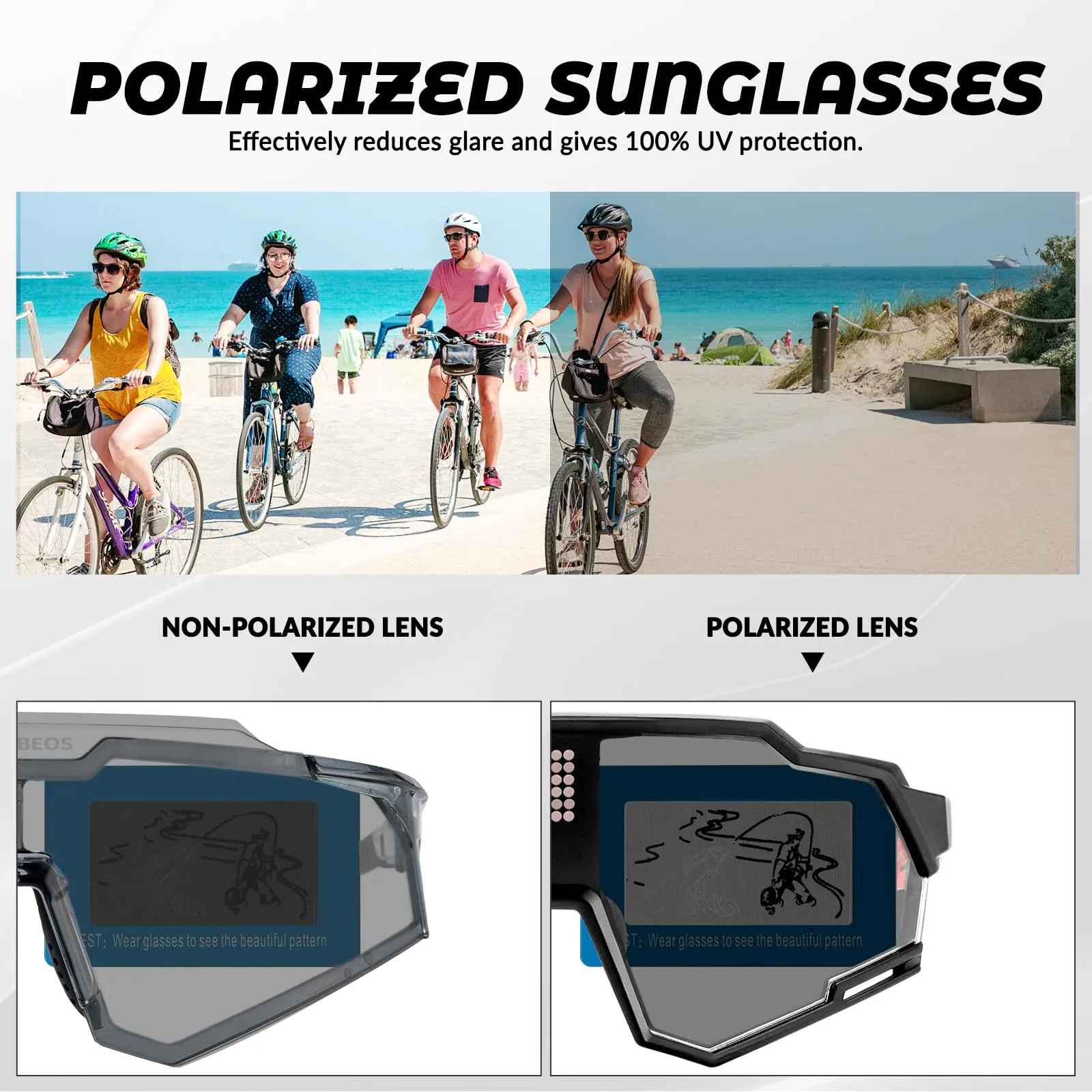 ROCKBROS Intelligent Cycling Glasses Sunglasses Photochromic   Polarized