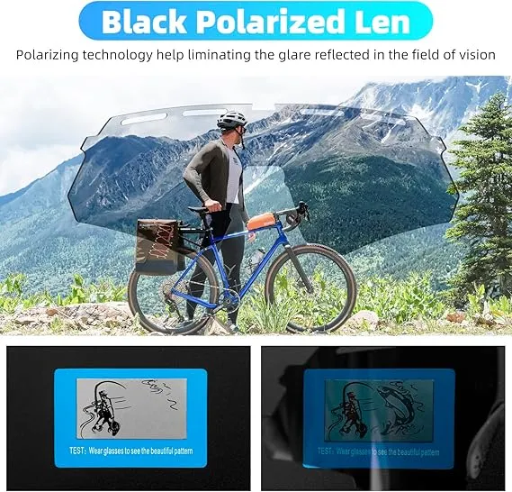 ROCKBROS Polarized Cycling Glasses with 4 Interchangeable Lenses