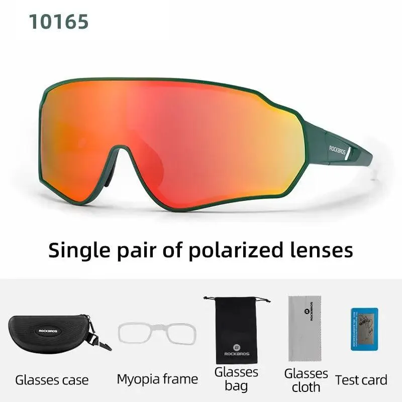 ROCKBROS Polarized Photochromic Cycling Glasses, Bike Glasses Outdoor Sports MTB Bicycle Sunglasses Goggles Eyewear Myopia Frame