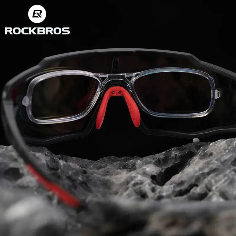 ROCKBROS Polarized Photochromic Cycling Glasses, Bike Glasses Outdoor Sports MTB Bicycle Sunglasses Goggles Eyewear Myopia Frame