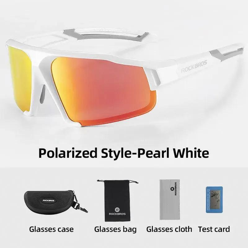 ROCKBROS Polarized Photochromic Cycling Glasses, Bike Glasses Outdoor Sports MTB Bicycle Sunglasses Goggles Eyewear Myopia Frame