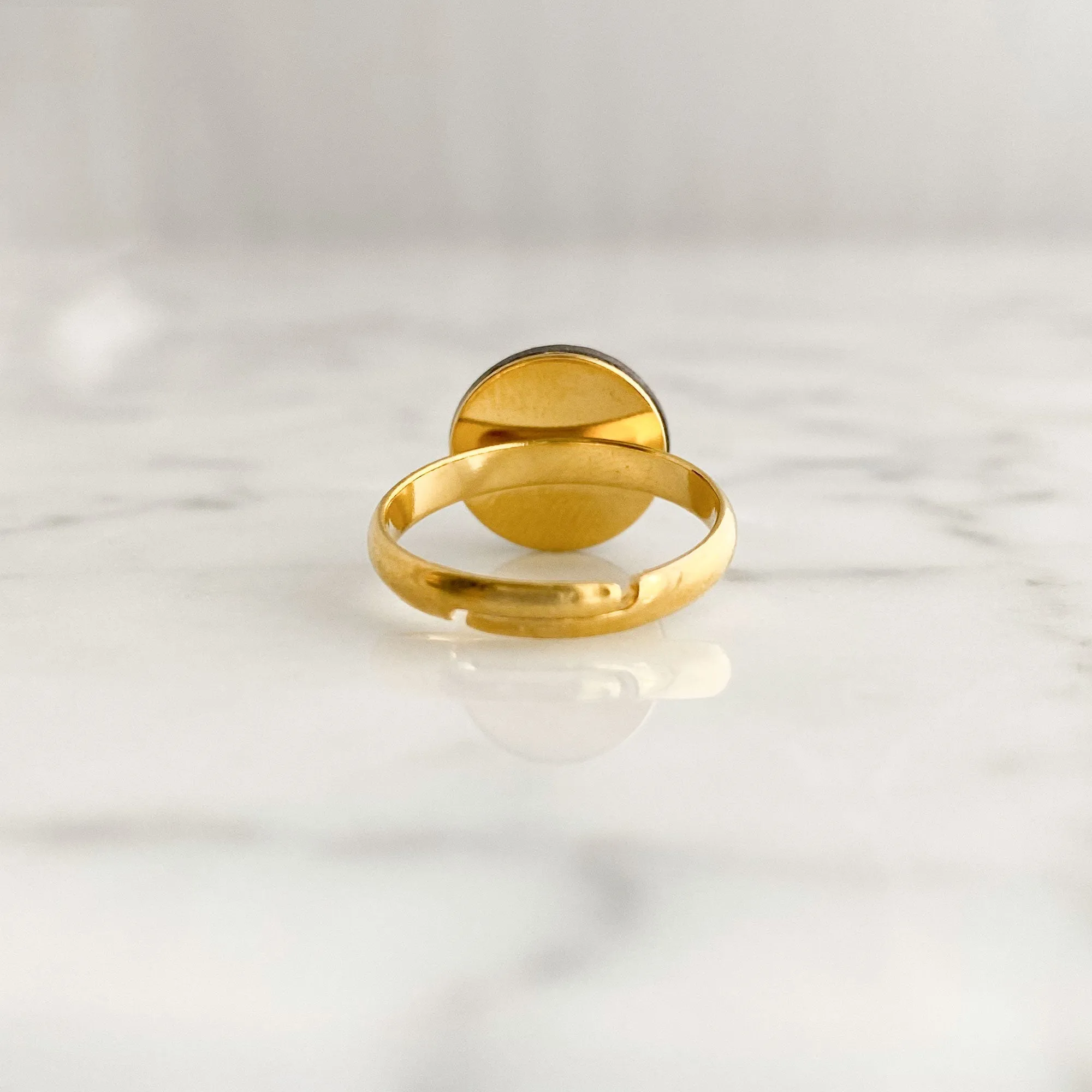 ROLAND gold and fire opal ring